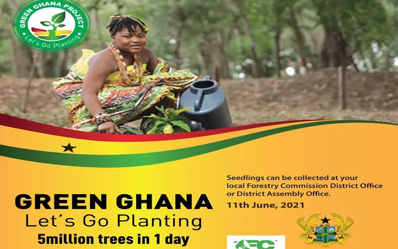 A poster announcing the Green Ghana project. Credit: Courtesy Photo