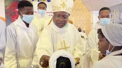 Archbishop Ignatius Kaigama during the conferring of the Sacrament of Confirmation at Holy Ghost Saburi Parish in Abuja/ Credit: Archbishop Ignatius A. Kaigama/ Facebook