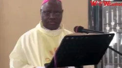 Archbishop Ignatius Kaigama during Holy Mass at Sacred Heart Parish Abuja Sunday, May 17, 2020.
