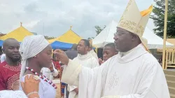 Archbishop Ignatius Ayau Kaigama administers the Sacrament of Confirmation at St. Aloysius Parish of the Archdiocese of Abuja. Credit: Abuja Archdiocese