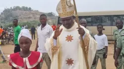 Archbishop Ignatius Ayau Kaigama at St. Mulumba’s Parish in Igu, Bwari Area Council of Abuja. Credit: Abuja Archdiocese of