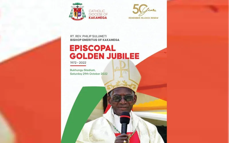 A poster announcing the Golden Jubilee celebration of theEpiscopal Ordination of Bishop Philip Sulumeti. Credit: Kakamega Diocese
