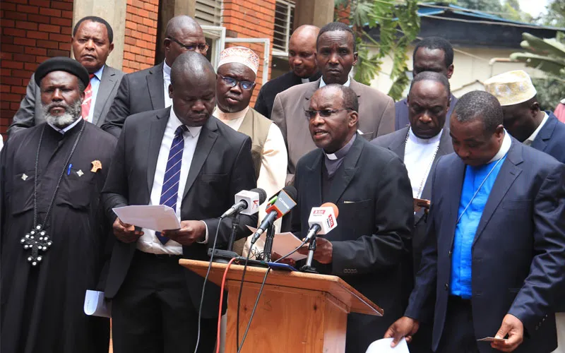 Faith leaders in Kenya at a press conference on 6 September 2022. Credit: KCCB