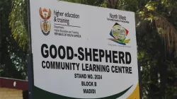 Entrance to the Good-Shepherd Learning Centre Madidi, South Africa. / SACBC