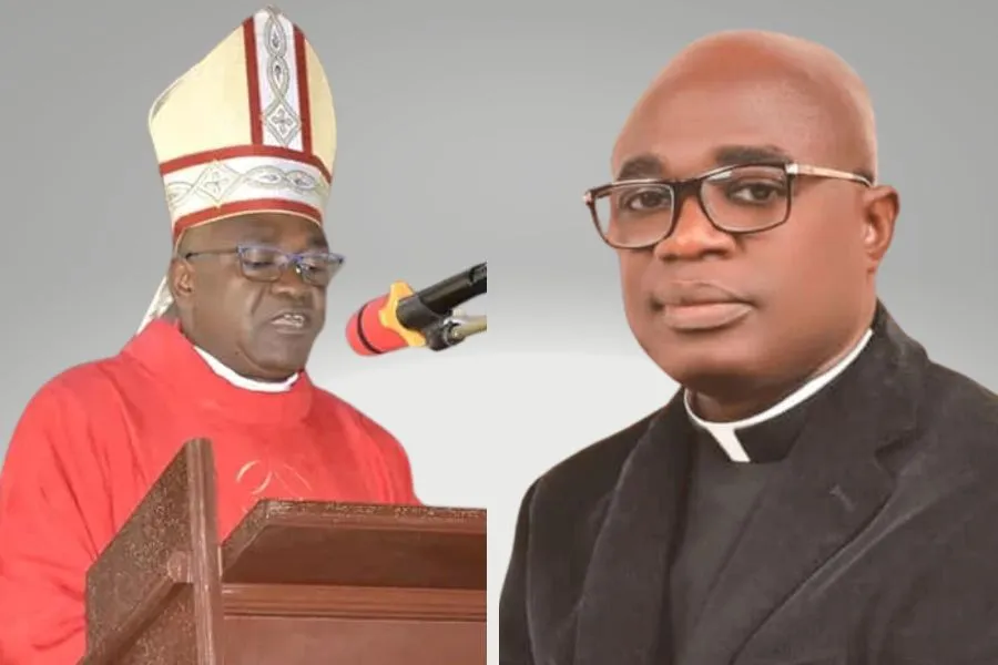 Bishop Isaac Bundepuun Dugu (left) and  Governor Hyacinth Iormem Alia (right). Credit: Courtesy Photo