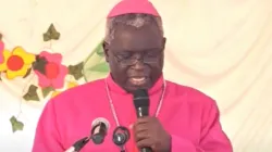 Screen grab of Archbishop Philip Anyolo during the June 22 Eucharistic celebration and Awarding ceremony at Holy Innocent Tassia School. Credit: Capuchin TV