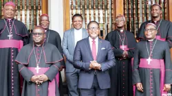 Members of the Episcopal Conference of Malawi (ECM) pose with President Lazarus Chakwera. Credit: Courtesy Photo