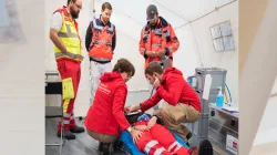 Malteser International Emergency Medical Team during a simulation exercise in 2019. / ©Malteser International