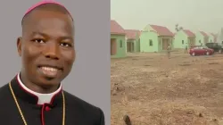 Bishop Stephen Dami Mamza of Nigeria's Catholic Diocese of Yola at the new residence for IDPs left homeless after Boko Haram attacks in Northeastern Nigeria. The IDPs are expected to occupy the houses in the first week of March / 26 News