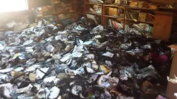 Destroyed Library of St. Elizabeth Primary School. Credit: Manzini Diocese/Facebook