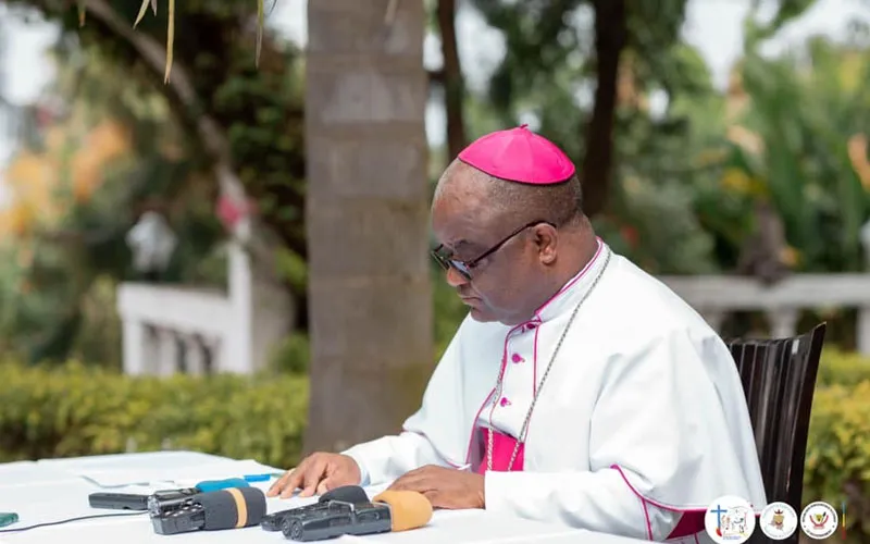 Bishop Willy Ngumbi Ngengele of Goma Diocese in DRC. Credit: Pape en RDC/Facebook