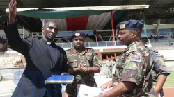 Kenya Military Principal Chaplain and Apostolic Administrator, Msgr. Colonel Benjamin Maswili at an official function in Kenya / Kenya Defense Forces