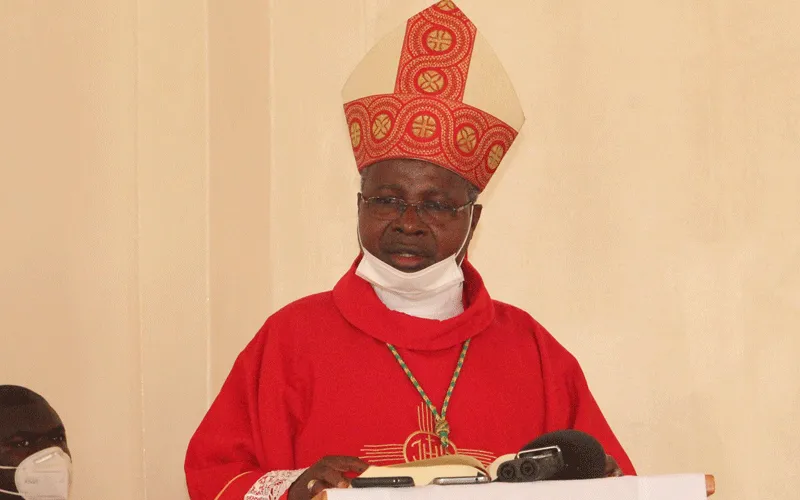Bishop Benjamin Phiri of Ndola Diocese during Mass at St. Benedict Diocesan Seminary in Ndola on September 21. / Catholic Diocese of Ndola/Facebook.