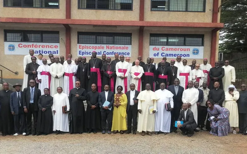 Catholic Bishops in Cameroon and their close collaborators at the headquarters of NECC in Yaounde. Credit: NECC