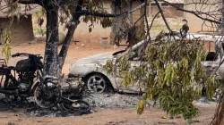 Burned vehicles after Good Friday raid on April 7, 2023, in Ngban, Benue state, Nigeria. | Courtesy of Justice, Development, and Peace Commission
