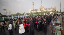 Catholic Bishops lead a protest over the continued killings of Nigerians in Abuja, Nigeria, on March 1, 2020. / CNS/Afolabi Sotunde, Reuters