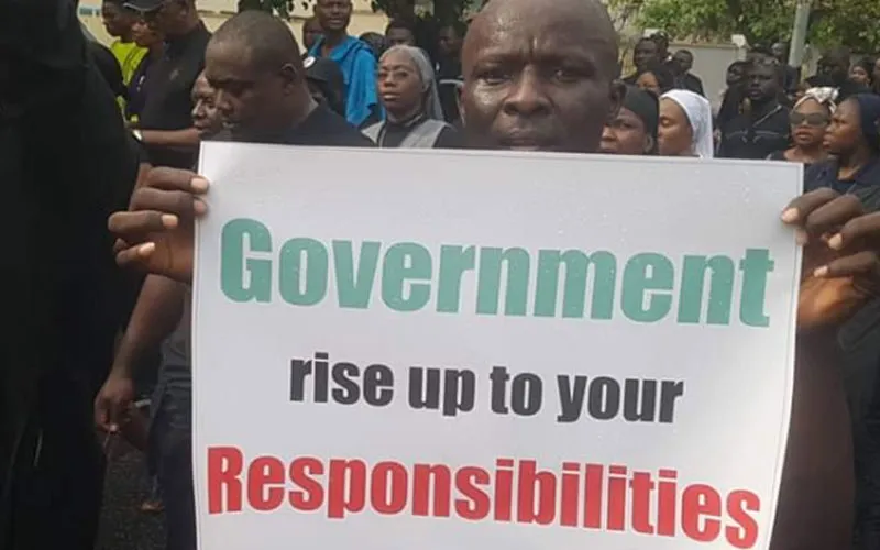 Protest in Abuja/Nigeria to request for more security. Credit: ACN