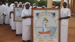 Sisters of Notre Dame du Lac de Bam (SNDLB) in Burkina Faso at the celebration of their 5oth anniversary in 2017.