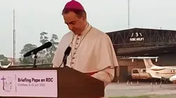 Archbishop Ettore Balestrero  at the launch of the mobilization campaign around the arrival of the Holy Father in DRC. Credit: CENCO
