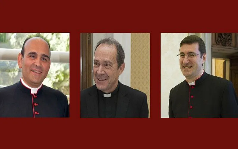 New Apostolic Nuncios Paolo Borgia, Antoine Camilleri, Paolo Rudelli