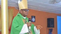 John Cardinal Onaiyekan speaking during his visit to St. Francis Catholic College in Nigeria’s Oyo Diocese on 13 October 2022. Credit: Oyo Diocese