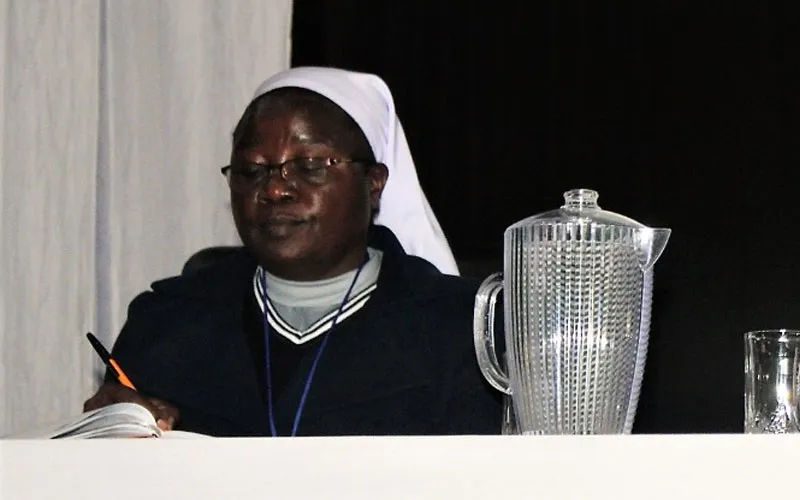 Sr. Clemency Nabishawo (Left) during her presentation on the second day of the biannual Pan African Congress on Theology in Nairobi.  Credit: ACI Africa