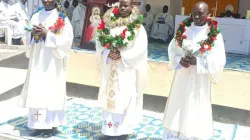 Fr. Waran Charles Joseph and Deacons Emmanuel Konga Kenyi and Joseph Unzi. Credit: Yei Diocese