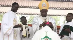 Archbishop Goetbé Edmond Djitangar during the November 11 Episcopal Ordination. Credit: Cloche TV Chad
