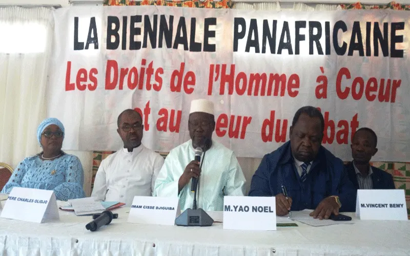 Panelists at the meeting of Religious Leaders in Ivory Coast.