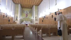 Pope Francis on retreat at the Casa Divin Maestro retreat center in Ariccia, Italy, in March 2017. | Vatican Media