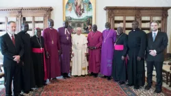 Church leaders in South Sudan with Pope Francis in Rome. Credit: Vatican Media