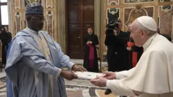 Pope Francis received the credential letters of seven new ambassadors to the Holy See on Dec. 17, 2021. Vatican Media