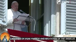 Pope Francis addressing faithful gathered at St. Peter's Square, Vatican on February 28. / Eternal Word Television Network (EWTN)