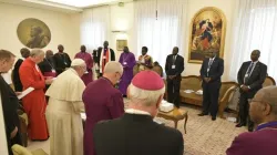 Pope Francis meets with leaders of South Sudan on a spiritual retreat in the Vatican in April 2019. Credit: Vatican Media