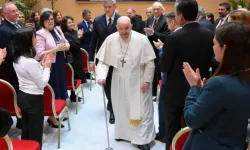 Pope Francis meets participants in the Ethics of Healthcare Management seminar on Nov. 30, 2023. | Credit: Vatican Media
