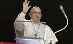 Pope Francis waves to pilgrims gathered in St. Peter’s Square on April 21, 2024, at the Vatican. / Credit: Vatican Media