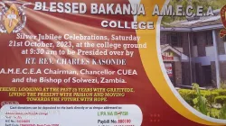 A poster announcing the Silver Jubilee of Blessed Bakanja Seminary. Credit: AMECEA