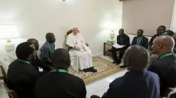Pope Francis meets with Jesuits in South Sudan on 4 February 2023. Credit: Vatican Media