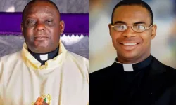 Late Fr. Vitus Borogo (left) killed by armed bandits in Nigeria’s Kaduna Archdiocese on 25 June 2022 and Late Fr. Christopher Odia killed by gunmen in Nigeria's Catholic Diocese of Auchi on 26 June 2022. Credit: CBCN