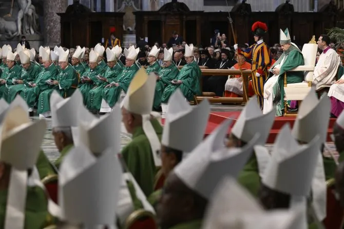 Pope Francis at the Synod on Synodality’s closing Mass in St. Peter’s Basilica on Oct. 29, 2023. | Credit: Vatican Media