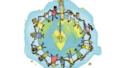 Logo for the one million children prying the Rosary initiative for unity and peace scheduled for October 18, 2020. / Aid to the Church in Need (ACN).