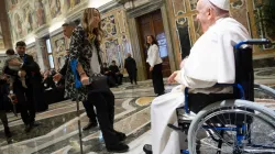 Pope Francis meets with members of the Pontifical Liturgical Institute in the Apostolic Palace on May 7, 2022. Vatican Media.