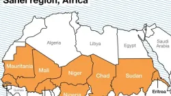 Map showing the Sahel region. Credit: Public Domain