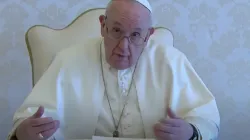 Pope Francis sends a video message to the Italian Charismatic Consultation, May 15, 2021./ Screenshot: Vatican News YouTube channel.