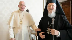 Pope Francis meets with Ecumenical Patriarch Bartholomew I at the Vatican on Oct. 4, 2021. | Credit: Vatican Media