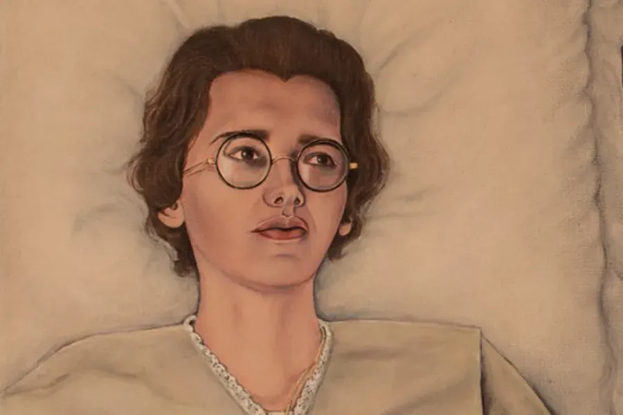 A detail from a painting of Marthe Robin (1902-1981). Alessandro Guzzi via Wikimedia (CC BY-SA 4.0).