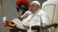 Pope Francis speaks at his general audience Dec. 13, 2023, in the Paul VI Hall at the Vatican. | Credit: Vatican Media