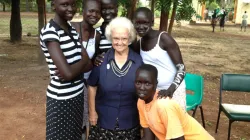 Late Sr. Mary Batchelor with some of her South Sudanese pupils. Credit: Courtesy photo