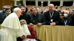Pope Francis meets Missionaries of Mercy at the Vatican on 25 April 2022. Credit: Vatican Media