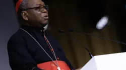 Nigerian Cardinal John Onaiyekan speaks at the International Eucharistic Congress in Budapest, Hungary, Sept. 9, 2021. | Daniel Ibáñez/CNA.